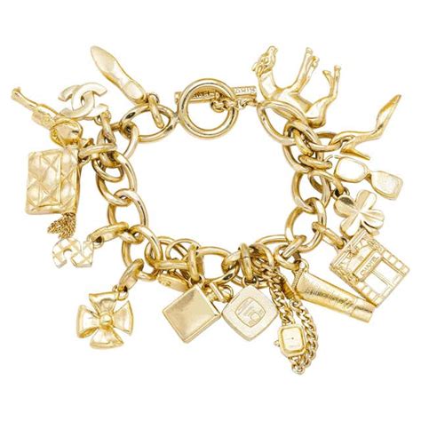 chanel white bracelet|chanel vintage charm bracelet.